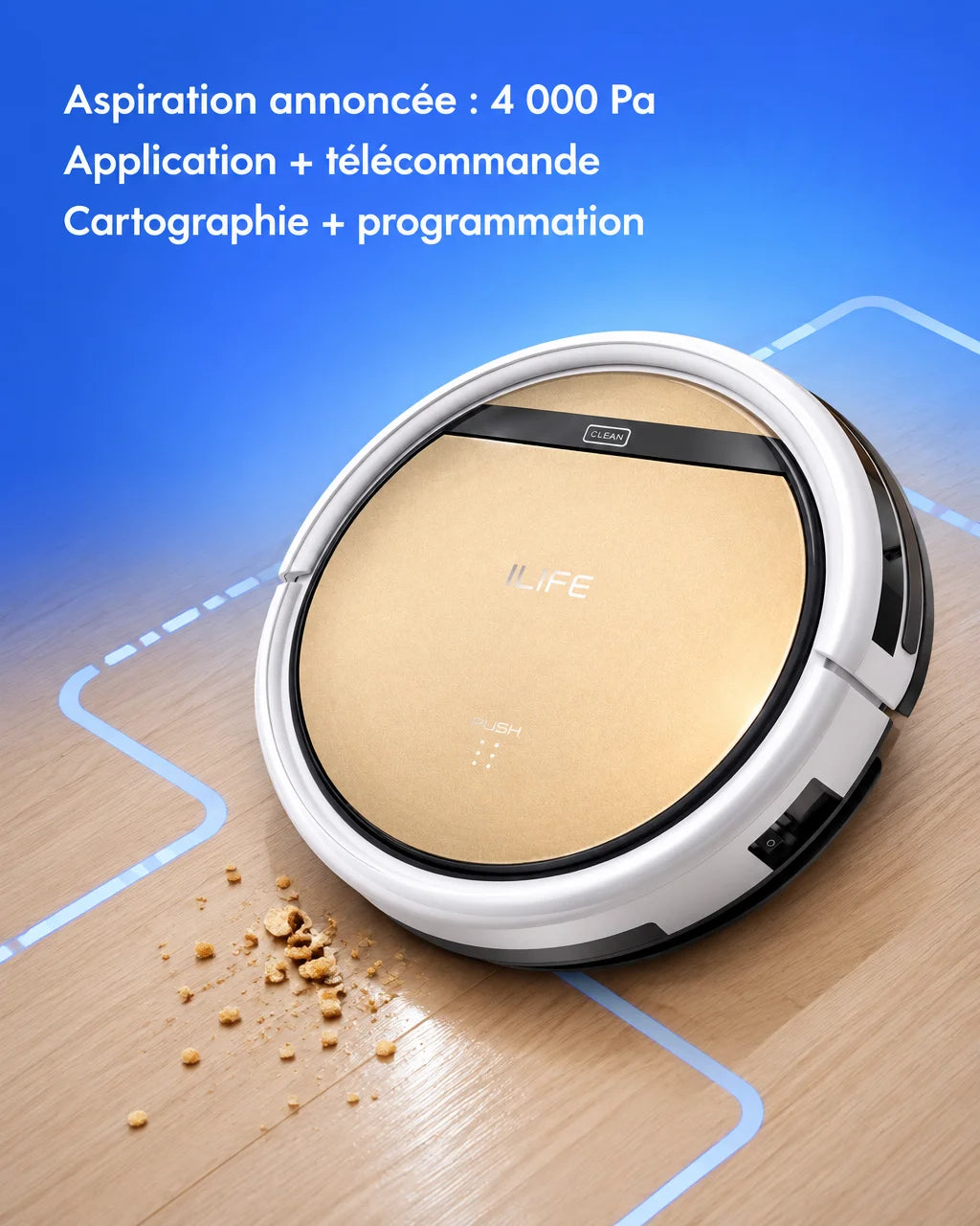 A vertical graphic product photograph of the exact ILIFE V5s Ultra from reference r00, recognizable
